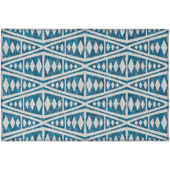 Indoor/Outdoor Sedona SN6 Indigo Washable 1'8" x 2'6" Rug