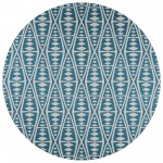 Indoor/Outdoor Sedona SN6 Indigo Washable 10' x 10' Round Rug