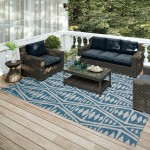 Indoor/Outdoor Sedona SN6 Indigo Washable 9' x 12' Rug