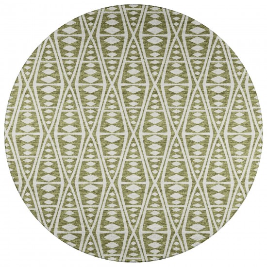 Indoor/Outdoor Sedona SN6 Moss Washable 10' x 10' Round Rug