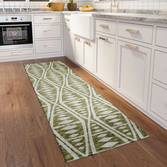 Indoor/Outdoor Sedona SN6 Moss Washable 2'3" x 7'6" Runner Rug