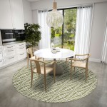 Indoor/Outdoor Sedona SN6 Moss Washable 4' x 4' Round Rug