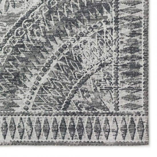 Indoor/Outdoor Sedona SN7 Pewter Washable 1'8" x 2'6" Rug