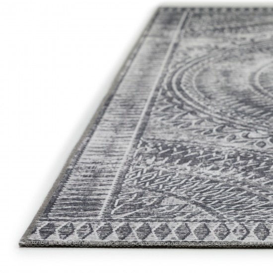 Indoor/Outdoor Sedona SN7 Pewter Washable 10' x 10' Round Rug