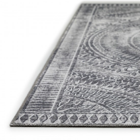 Indoor/Outdoor Sedona SN7 Pewter Washable 2'3" x 7'6" Runner Rug