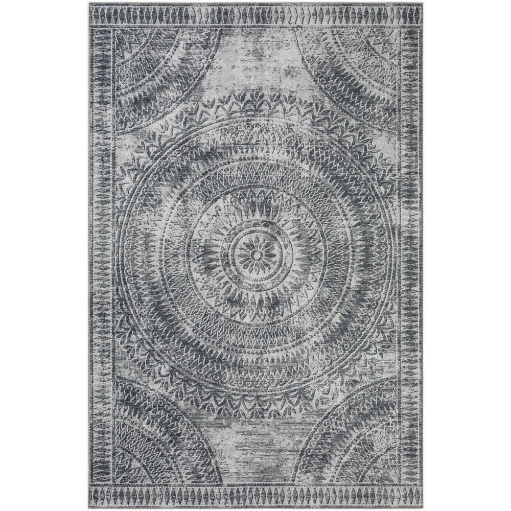 Indoor/Outdoor Sedona SN7 Pewter Washable 5' x 7'6" Rug