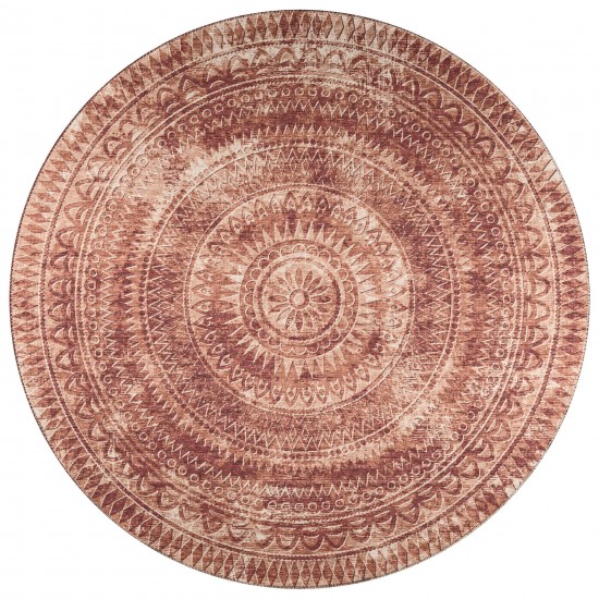 Indoor/Outdoor Sedona SN7 Spice Washable 6' x 6' Round Rug