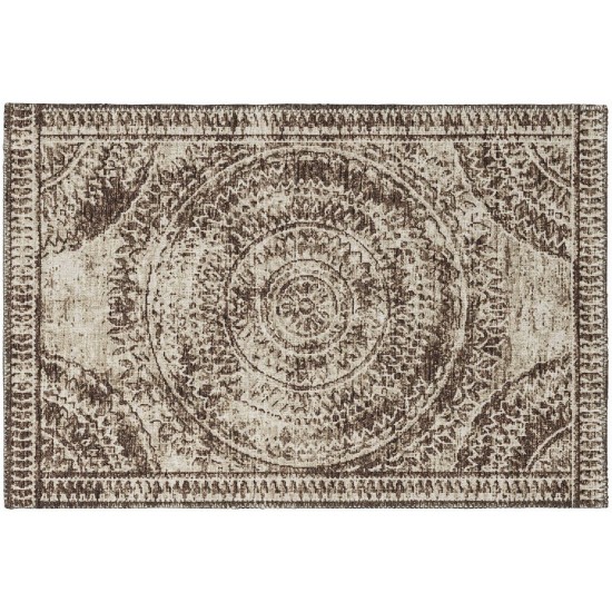 Indoor/Outdoor Sedona SN7 Taupe Washable 1'8" x 2'6" Rug