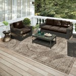 Indoor/Outdoor Sedona SN7 Taupe Washable 10' x 14' Rug