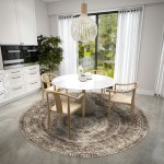 Indoor/Outdoor Sedona SN7 Taupe Washable 10' x 10' Round Rug