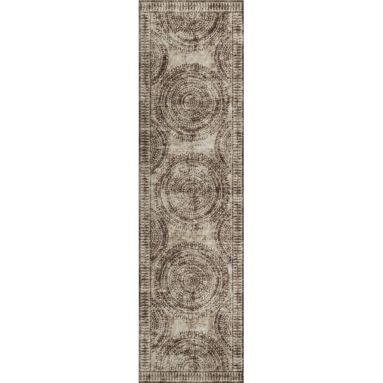 Indoor/Outdoor Sedona SN7 Taupe Washable 2'3" x 7'6" Runner Rug