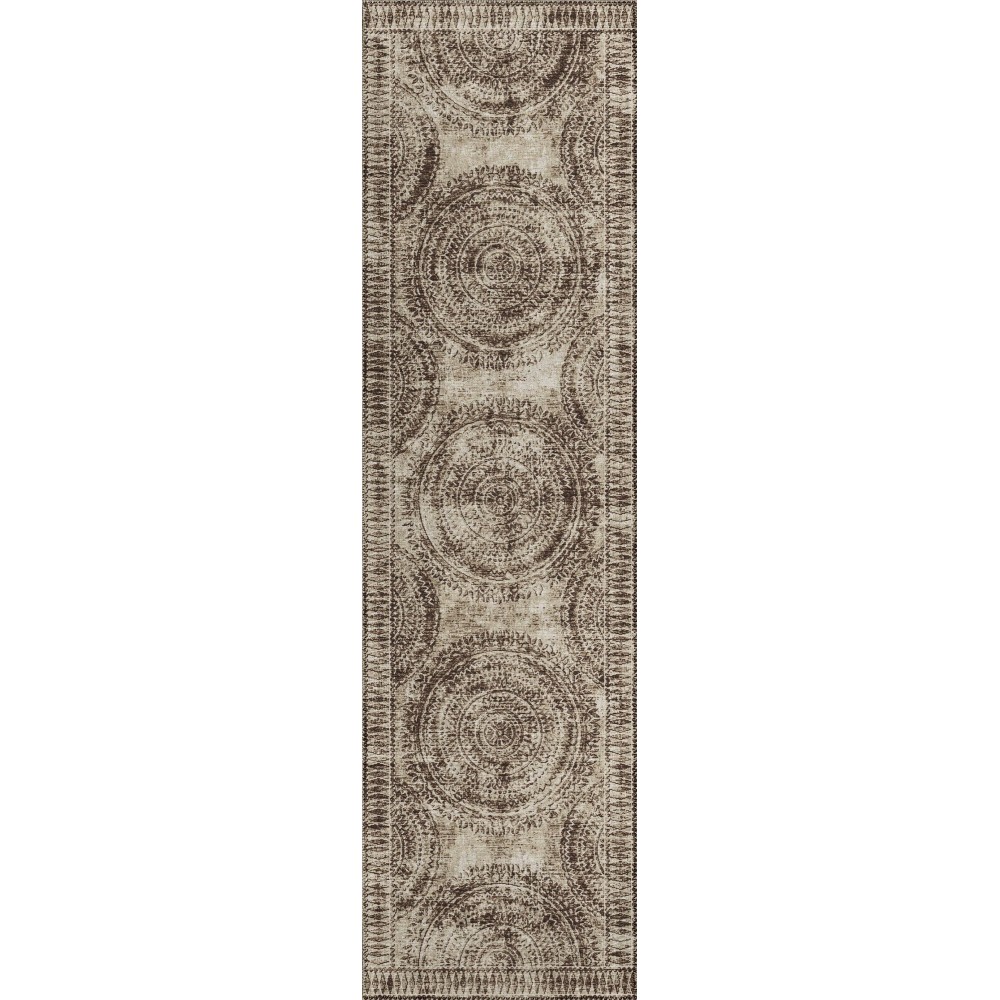 Indoor/Outdoor Sedona SN7 Taupe Washable 2'3" x 7'6" Runner Rug