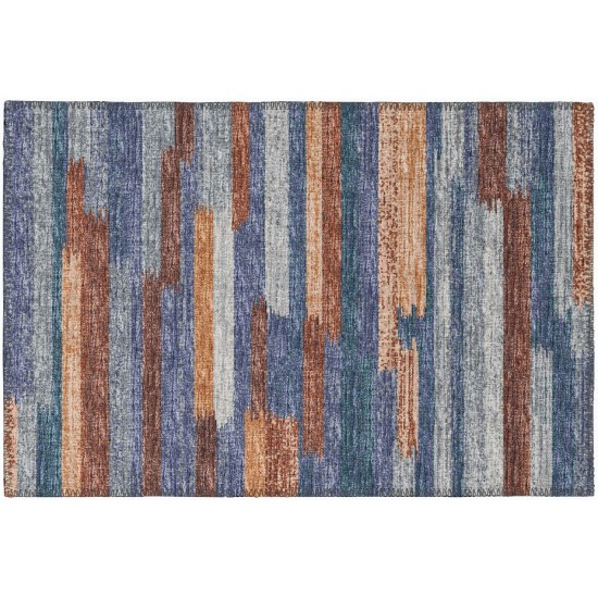 Indoor/Outdoor Sedona SN8 Denim Washable 1'8" x 2'6" Rug