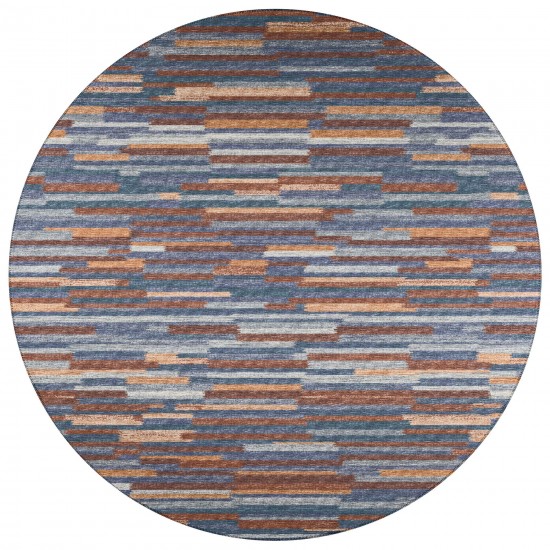 Indoor/Outdoor Sedona SN8 Denim Washable 10' x 10' Round Rug