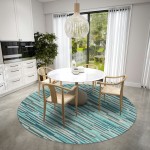 Indoor/Outdoor Sedona SN8 Poolside Washable 4' x 4' Round Rug