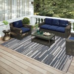 Indoor/Outdoor Sedona SN8 Slate Washable 10' x 14' Rug