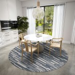 Indoor/Outdoor Sedona SN8 Slate Washable 4' x 4' Round Rug