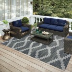 Indoor/Outdoor Sedona SN9 Midnight Washable 10' x 14' Rug