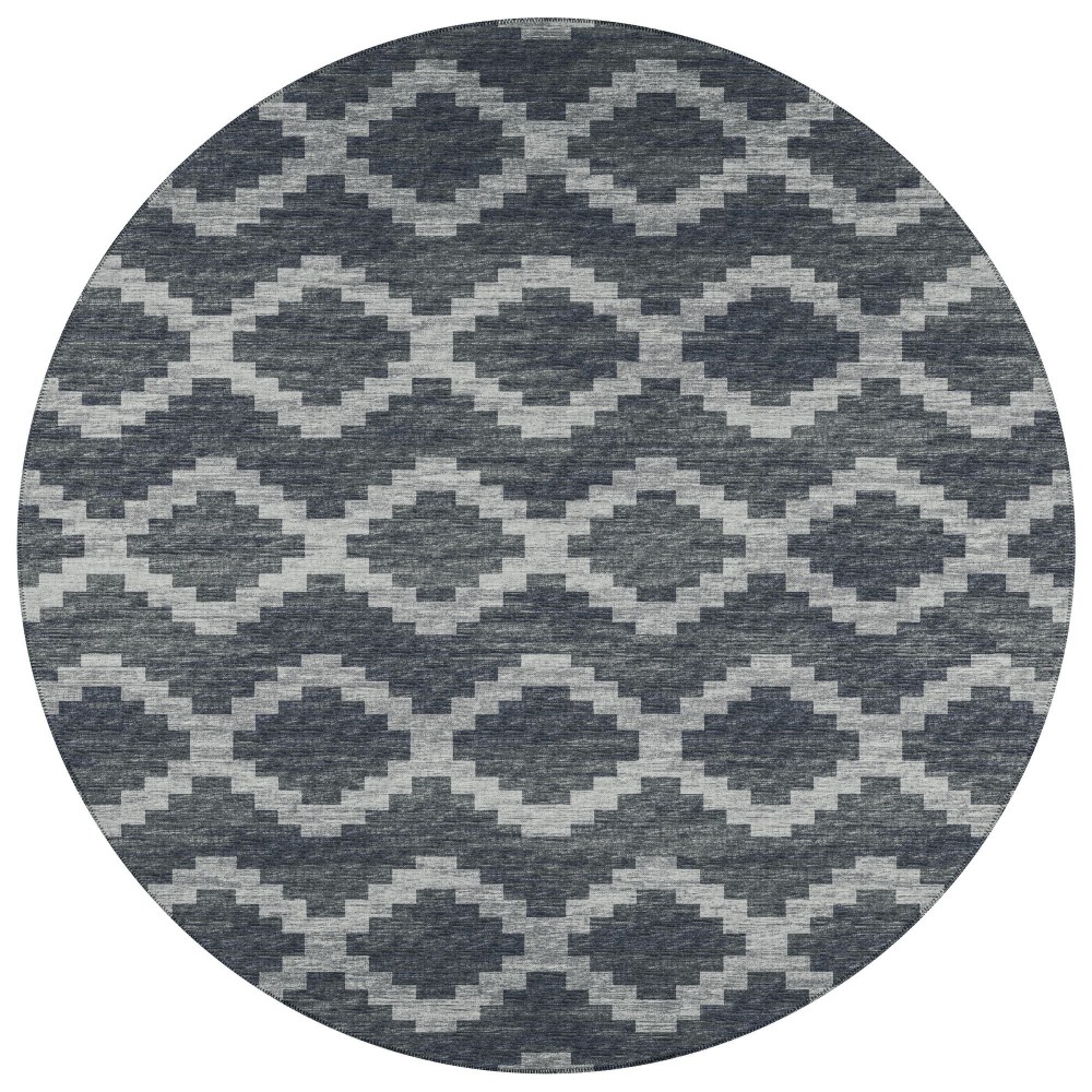 Indoor/Outdoor Sedona SN9 Midnight Washable 10' x 10' Round Rug