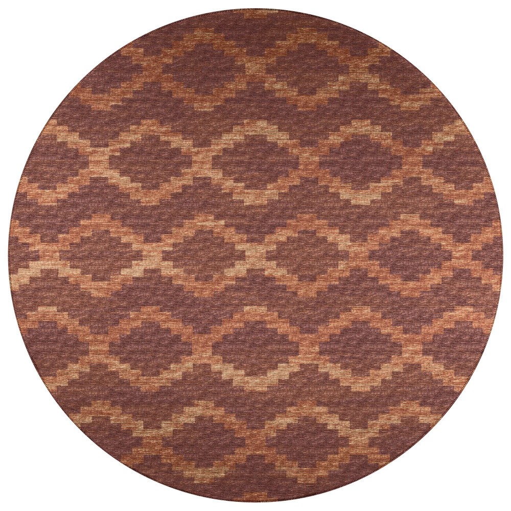 Indoor/Outdoor Sedona SN9 Spice Washable 10' x 10' Round Rug