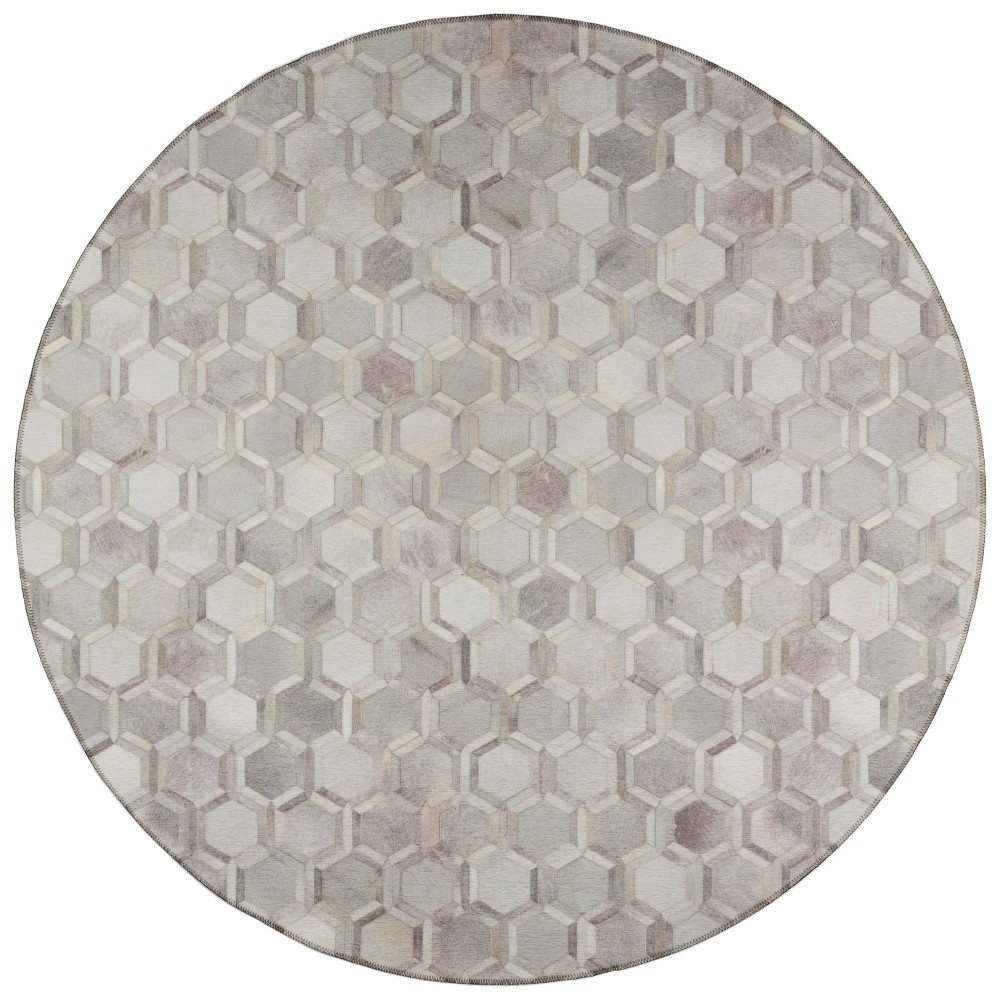 Indoor/Outdoor Stetson SS1 Flannel Washable 8' x 8' Round Rug