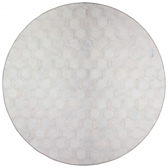 Indoor/Outdoor Stetson SS1 Linen Washable 4' x 4' Round Rug