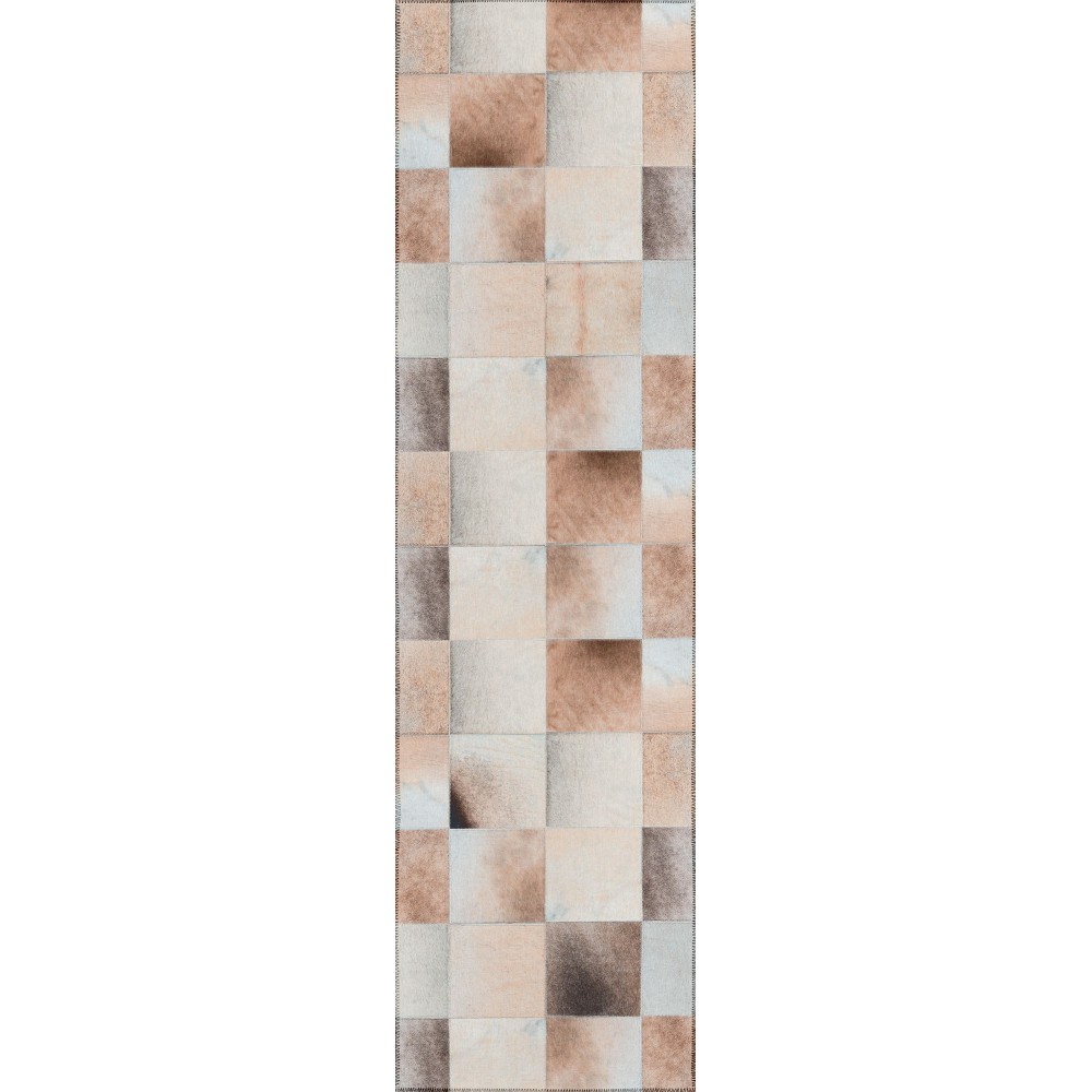 Indoor/Outdoor Stetson SS10 Khaki Washable 2'3" x 7'6" Runner Rug