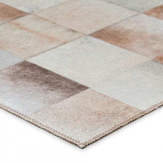 Indoor/Outdoor Stetson SS10 Khaki Washable 2'3" x 7'6" Runner Rug