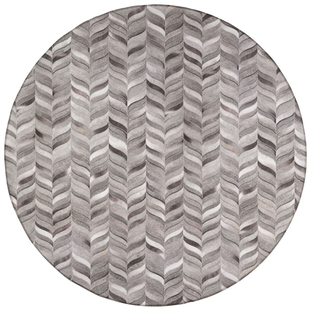 Indoor/Outdoor Stetson SS11 Flannel Washable 4' x 4' Round Rug