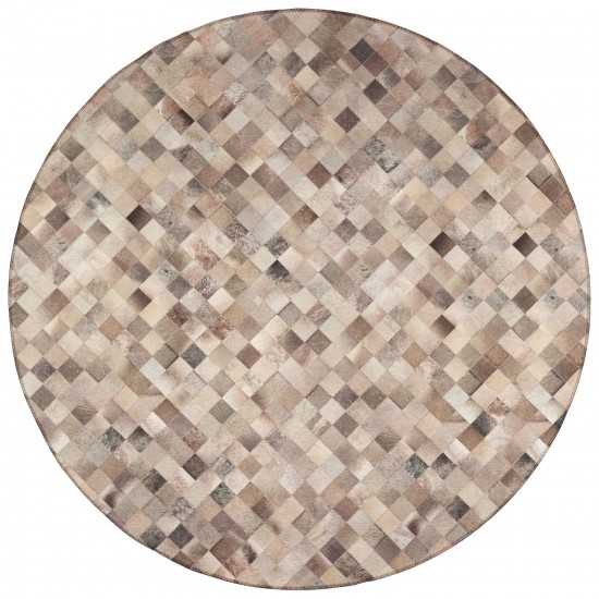 Indoor/Outdoor Stetson SS2 Flannel Washable 4' x 4' Round Rug