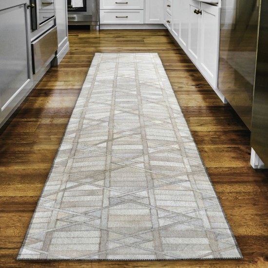 Indoor/Outdoor Stetson SS4 Linen Washable 2'3" x 7'6" Runner Rug