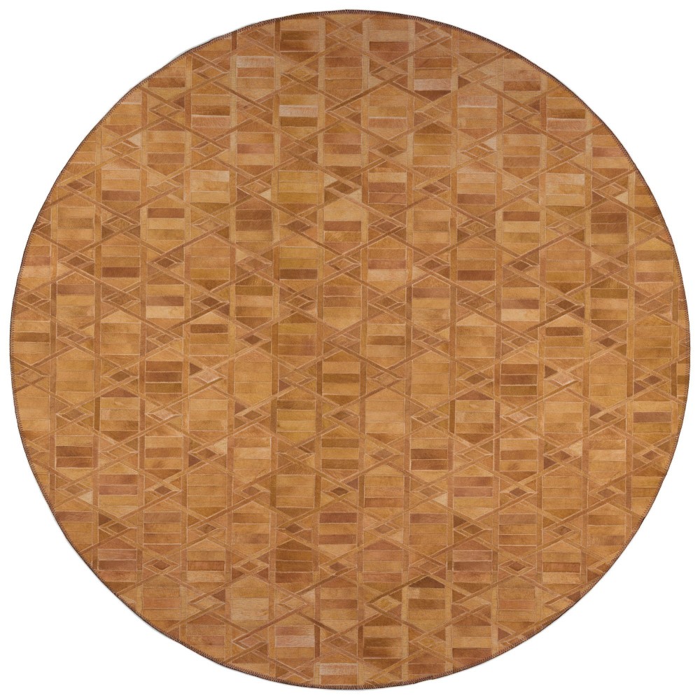 Indoor/Outdoor Stetson SS4 Spice Washable 8' x 8' Round Rug