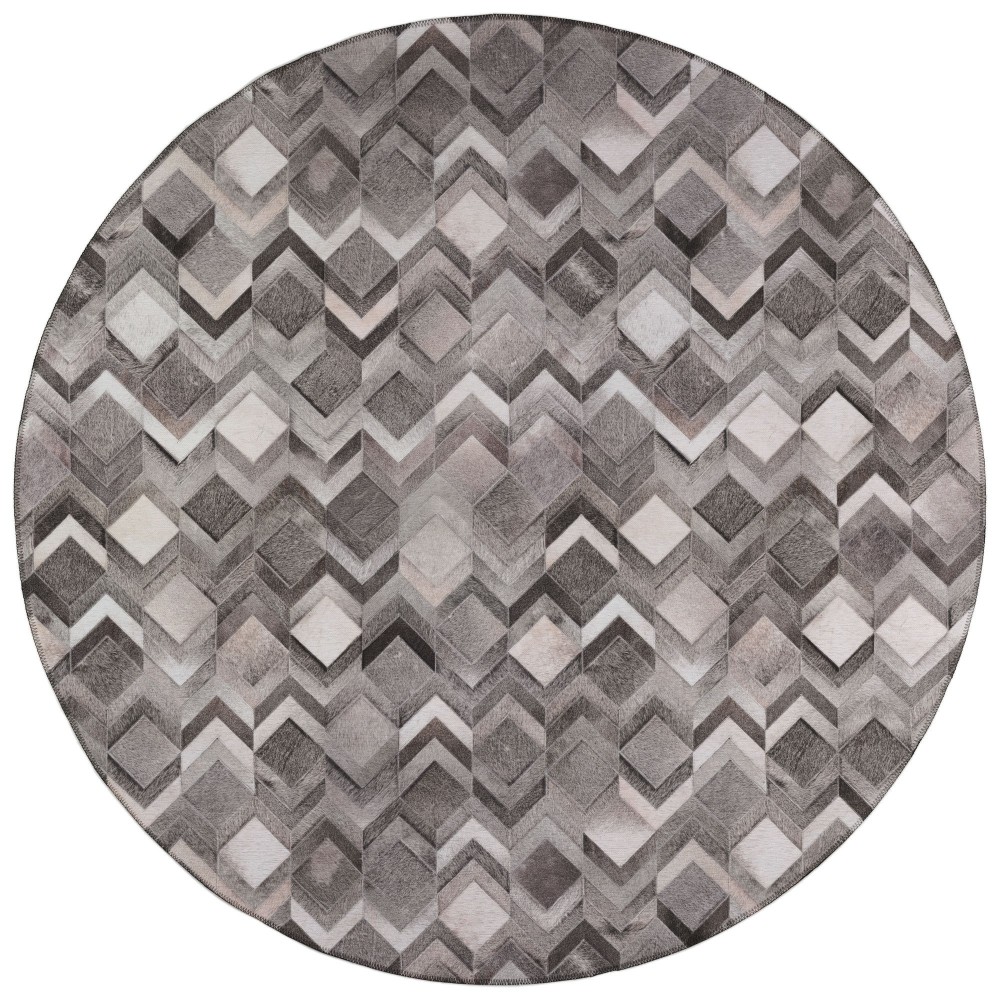 Indoor/Outdoor Stetson SS5 Flannel Washable 4' x 4' Round Rug