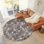 Indoor/Outdoor Stetson SS5 Flannel Washable 6' x 6' Round Rug