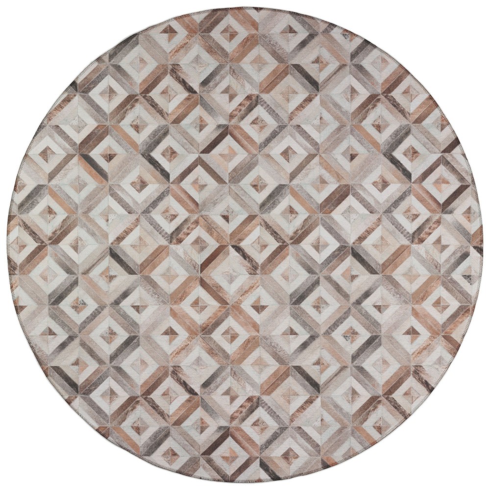 Indoor/Outdoor Stetson SS7 Flannel Washable 4' x 4' Round Rug