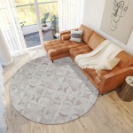 Indoor/Outdoor Stetson SS8 Linen Washable 6' x 6' Round Rug