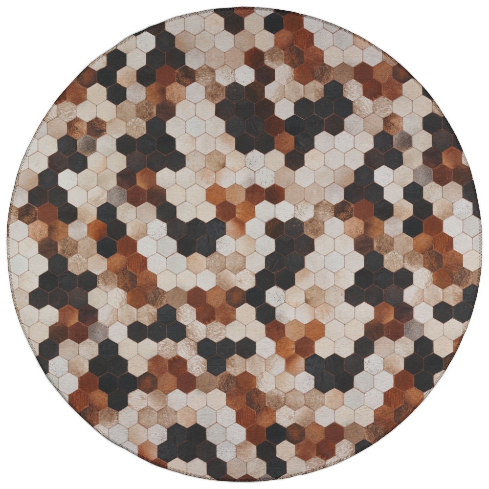 Indoor/Outdoor Stetson SS9 Canyon Washable 4' x 4' Round Rug