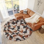 Indoor/Outdoor Stetson SS9 Canyon Washable 4' x 4' Round Rug