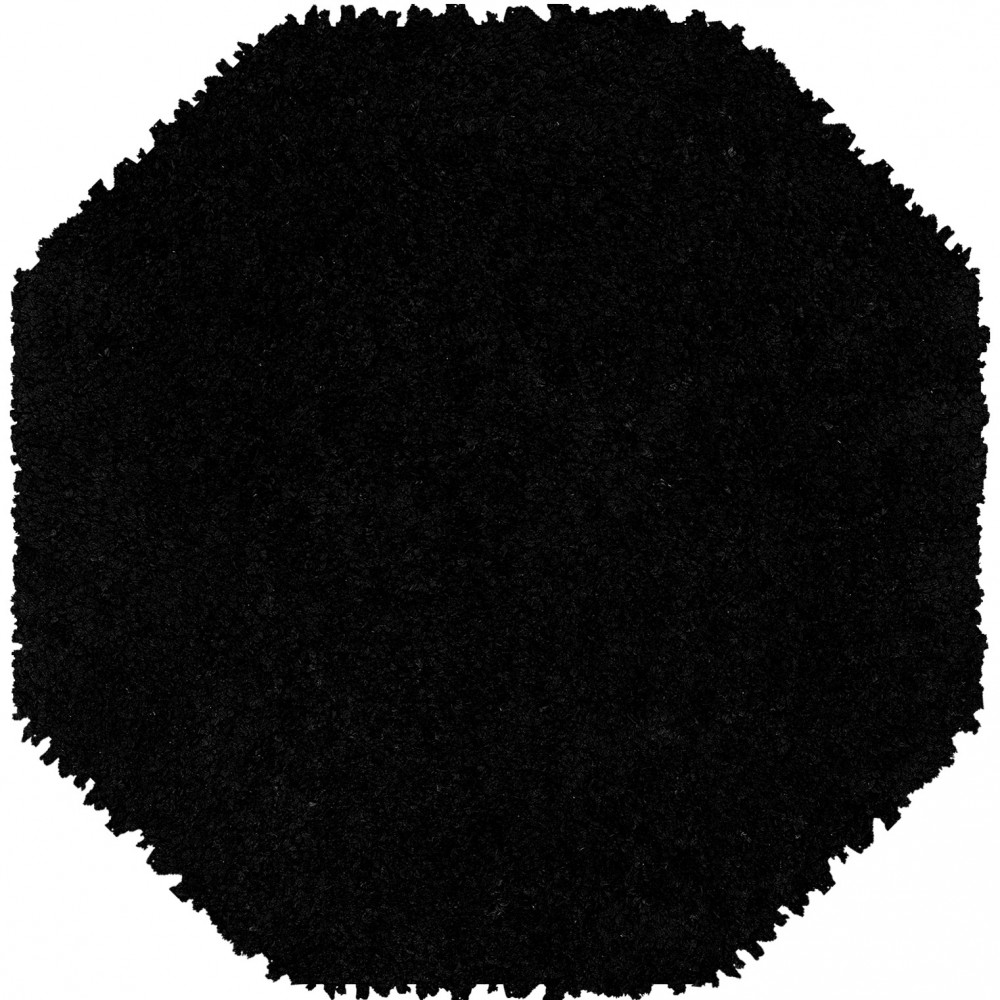 Utopia UT100 Black 6' x 6' Octagon Rug Utopia UT100 Black 6' x 6' Octagon Rug