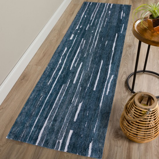 Vibes VB1 Navy 2'6" x 12' Runner Rug