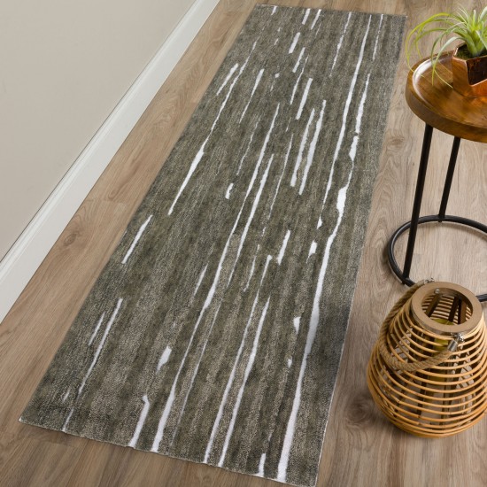 Vibes VB1 Pewter 2'3" x 7'6" Runner Rug