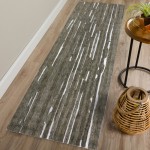 Vibes VB1 Pewter 2'6" x 10' Runner Rug