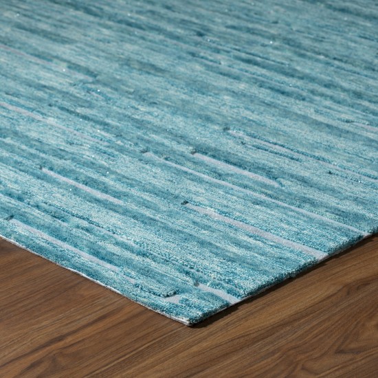 Vibes VB1 Teal 2'6" x 10' Runner Rug