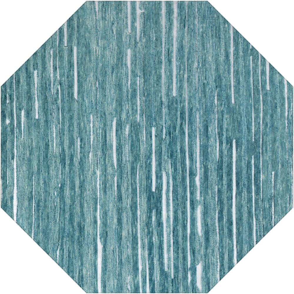 Vibes VB1 Teal 4' x 4' Octagon Rug