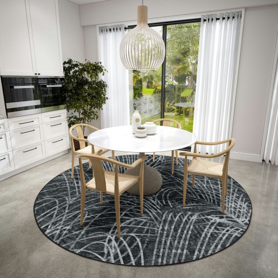 Winslow WL2 Midnight 4' x 4' Round Rug