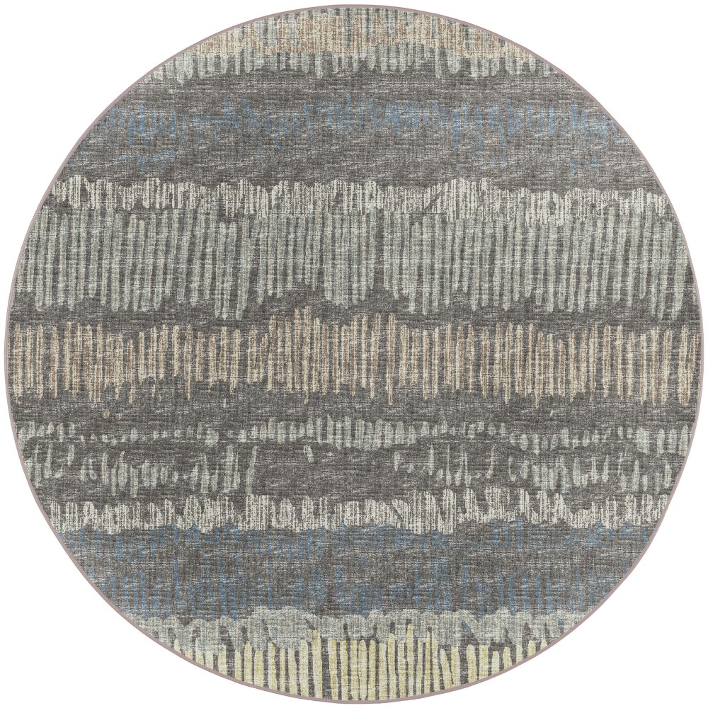 Winslow WL4 Charcoal 4' x 4' Round Rug Winslow WL4 Charcoal 4' x 4' Round Rug