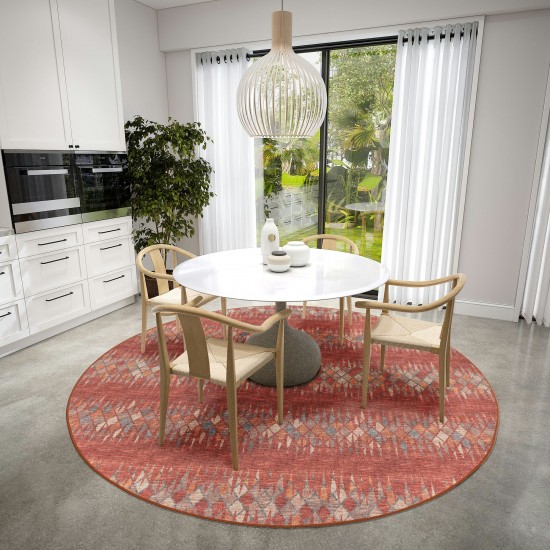 Winslow WL5 Paprika 6' x 6' Round Rug