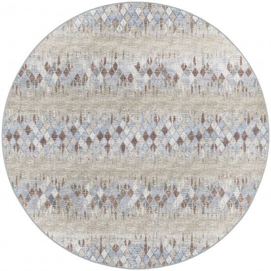 Winslow WL5 Taupe 4' x 4' Round Rug