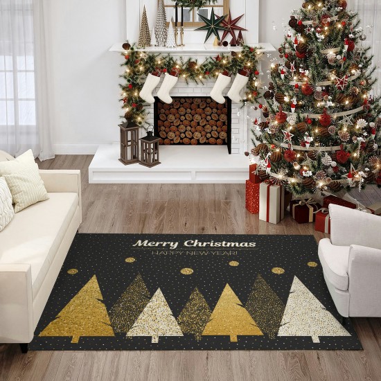 Indoor/Outdoor Wonderland WN11 Black Washable 30" x 46" Rug