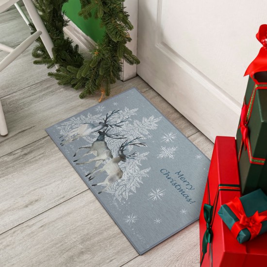 Indoor/Outdoor Wonderland WN2 Grey Washable 1'8" x 2'6" Rug